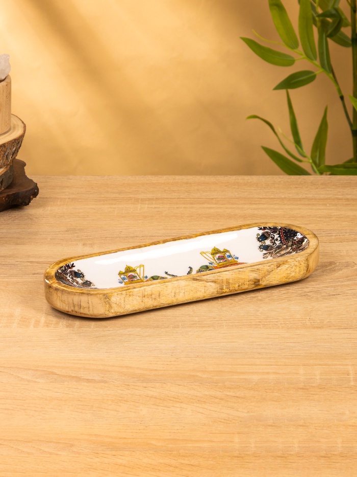 Подставка под благовония «Слоны», 28×10×3 см, манговое дерево