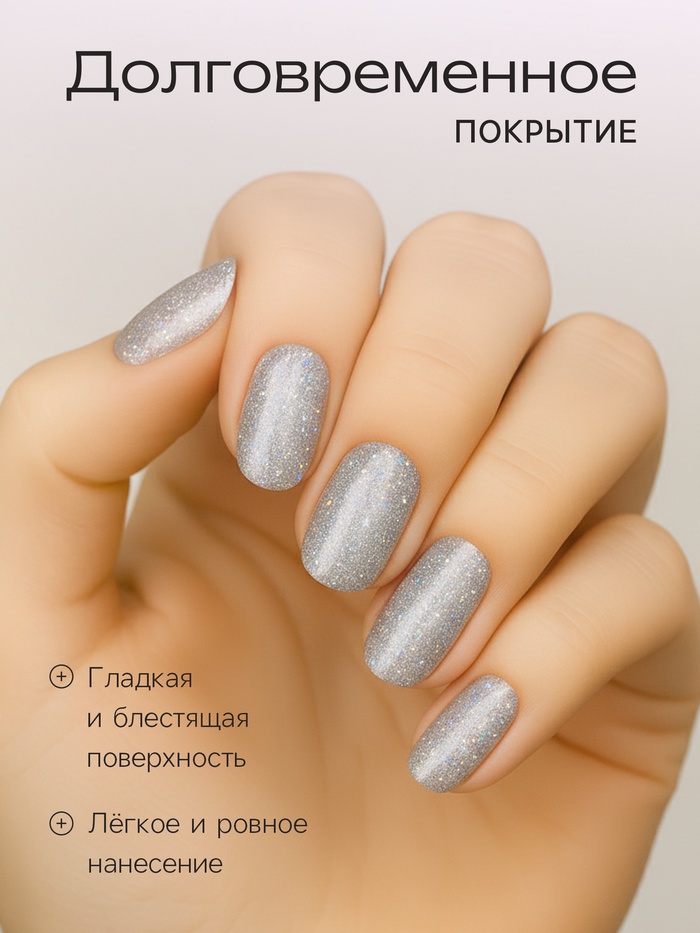 Лак для ногтей Jeanmishel, тон 408 блёстки серебристые мульти, мелкие, 12 мл