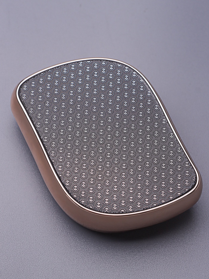 Стеклянная нано-пилка для пяток, 9×6.5×3 см, в картонной коробке, цвет золотистый