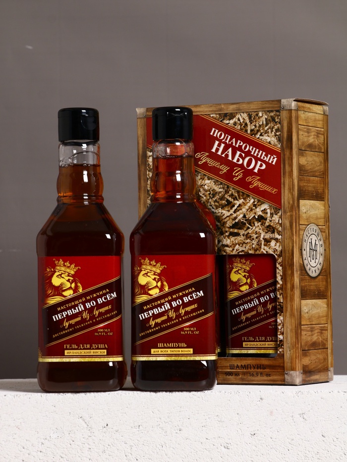 Подарочный набор «Первому во всём», шампунь и гель для душа, 500 мл