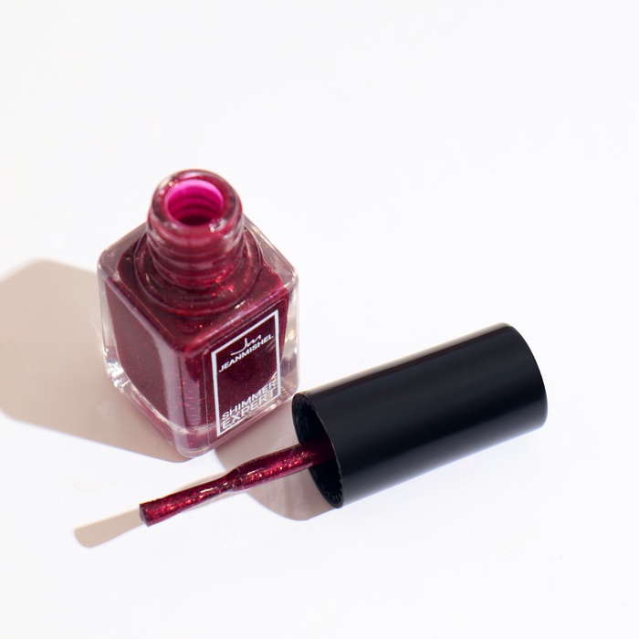 Лак для ногтей с эффектом геля SHIMMER тон S114 вишнево-золотой искрящийся, 6 мл