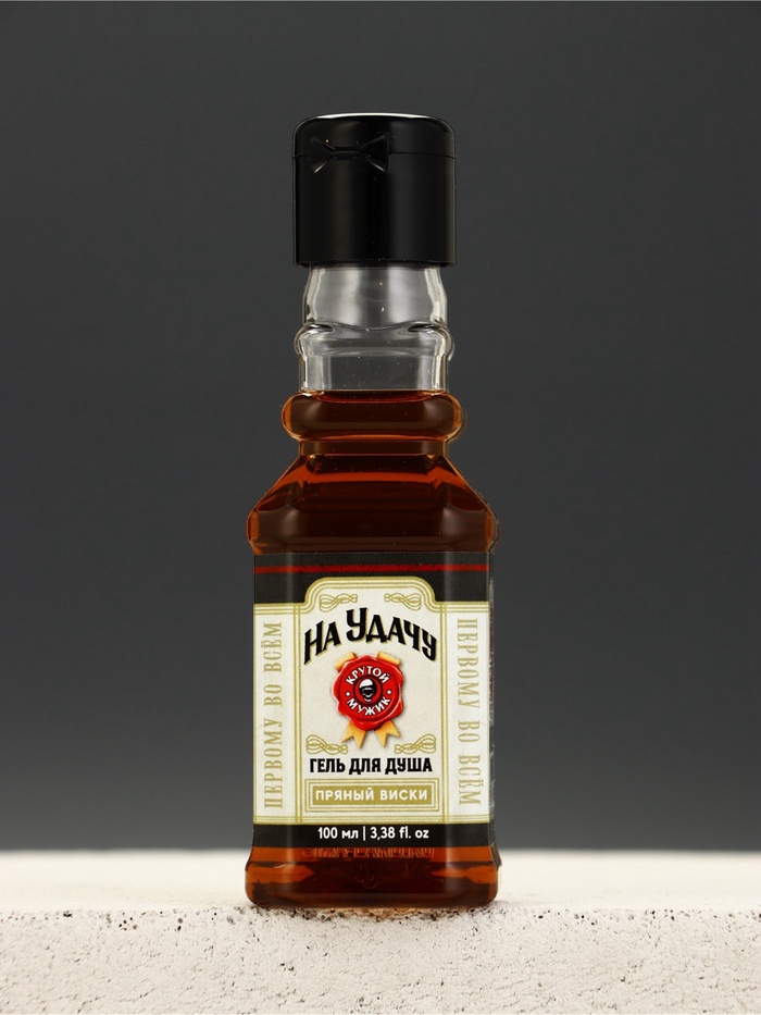 Гель для душа во флаконе виски «На удачу», 100 мл, аромат пряного виски