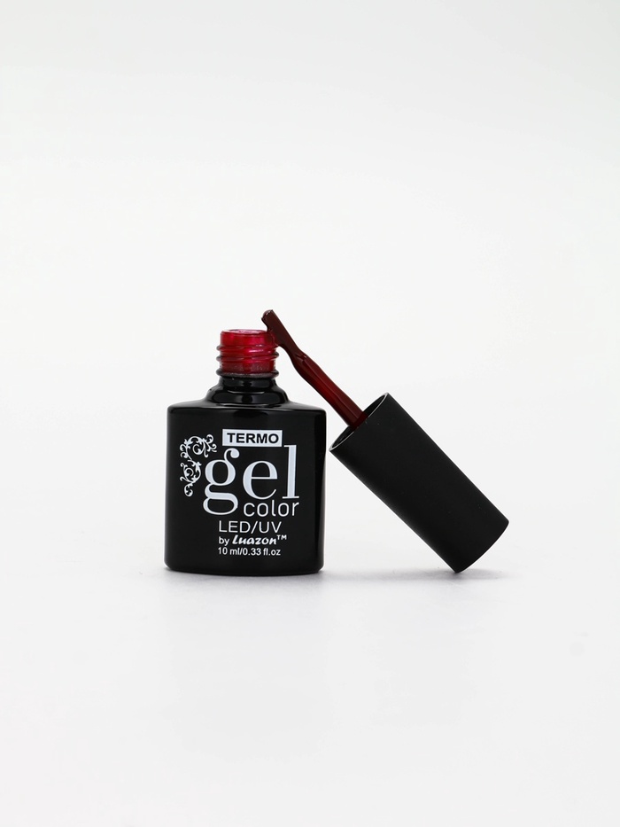Гель-лак для ногтей «Термо», с блёстками, 10 мл, LED/UV, А2-063 бордово-розовый