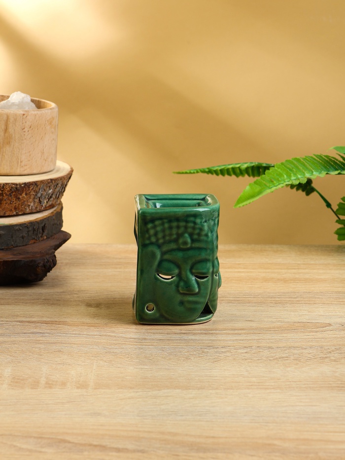 Аромалампа «Близнецы», 6.5×6.5×9 см, керамика, зелёная