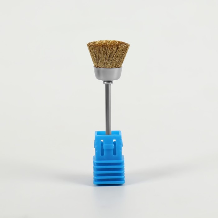 Щётка - браш для чистки фрез, медная, цвет серебристый, золотистый