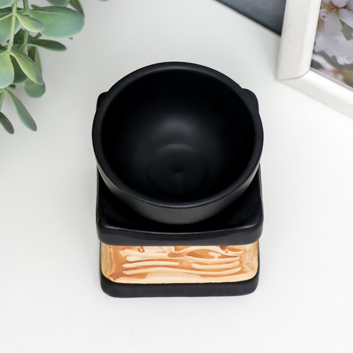 Аромалампа для эфирных масел «Наскальная живопись», керамика, 6.5×6.5×7.7 см, МИКС