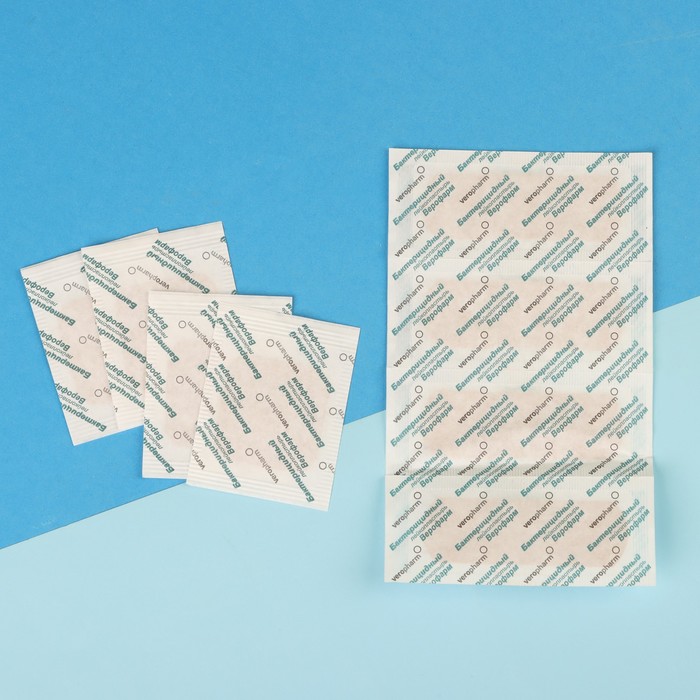 Лейкопластырь бактерицидный Верофарм набор 8 шт. на тканной основе, телесные