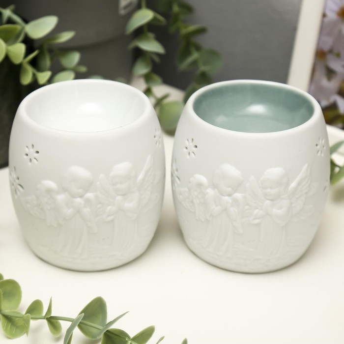 Аромалампа для эфирных масел «Ангелочки», керамика, 9×8×8 см, МИКС