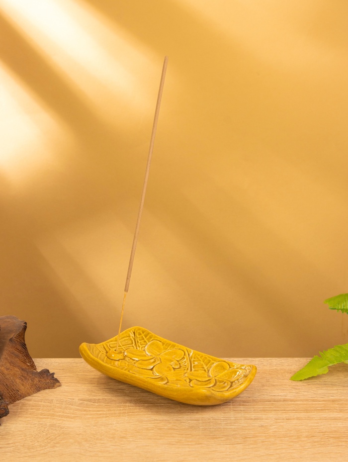 Подставка под благовония «Цветы», 14×8×2.5 см, керамика, МИКС