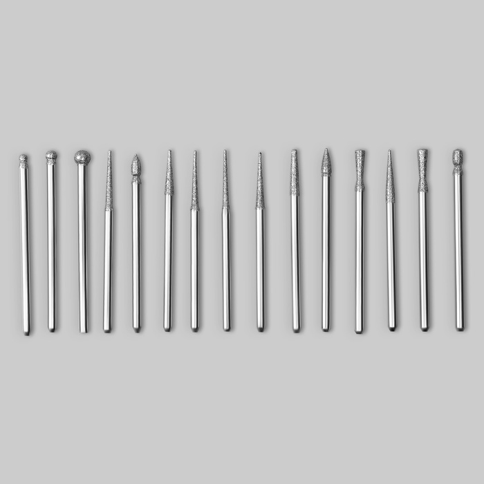 Фрезы алмазные для маникюра в пластиковом органайзере, 30 шт.