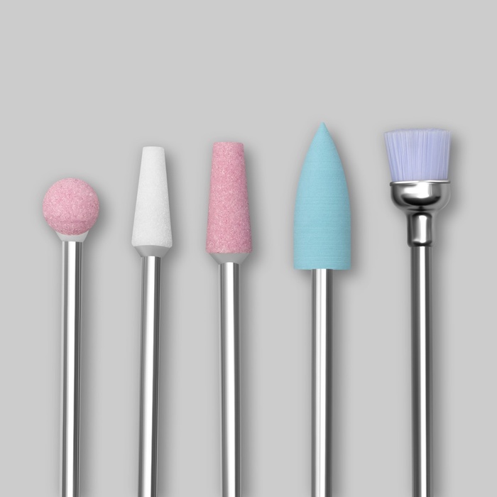 Фрезы для маникюра в пластиковом органайзере, 10 шт.