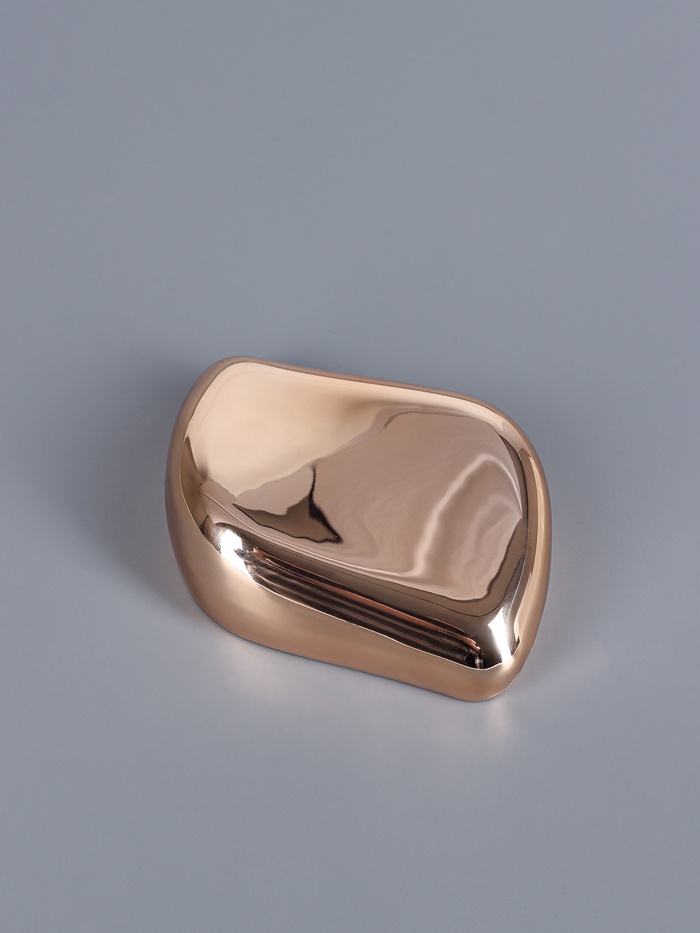 Стеклянная нано-пилка для пяток, 9×6.5×3 см, в картонной коробке, цвет золотистый