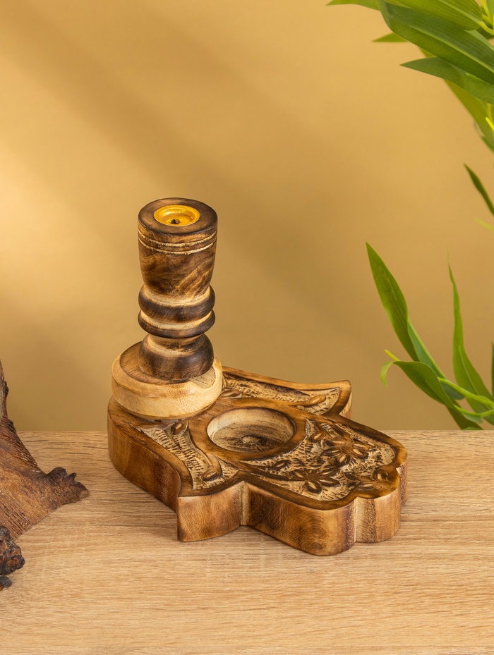 Подставка под благовония «Рука Фатимы», 15 см, дерево
