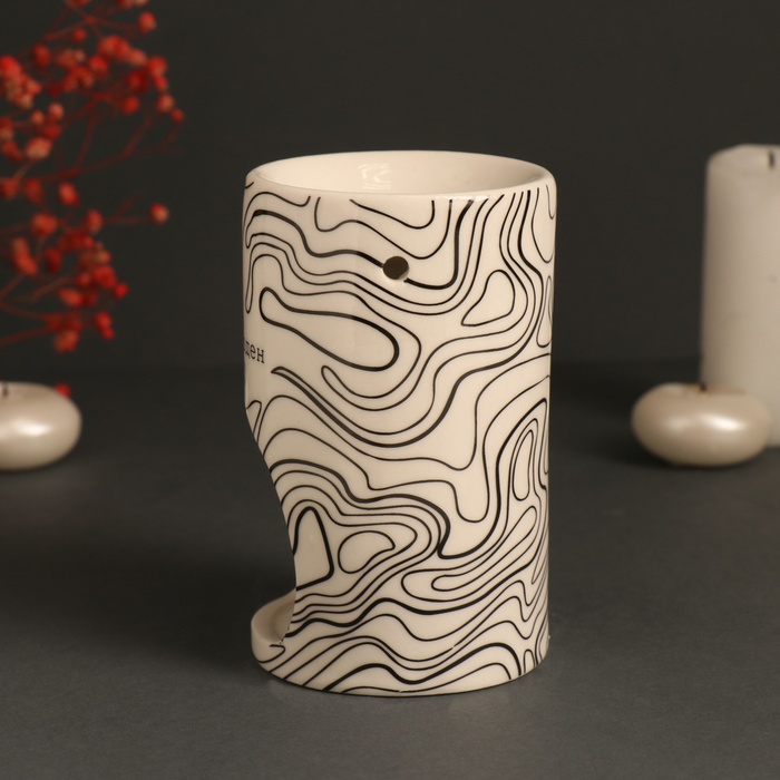 Аромалампа для эфирных масел «Ты свободен», керамика, белая, 7.2×7.2×11.6 см