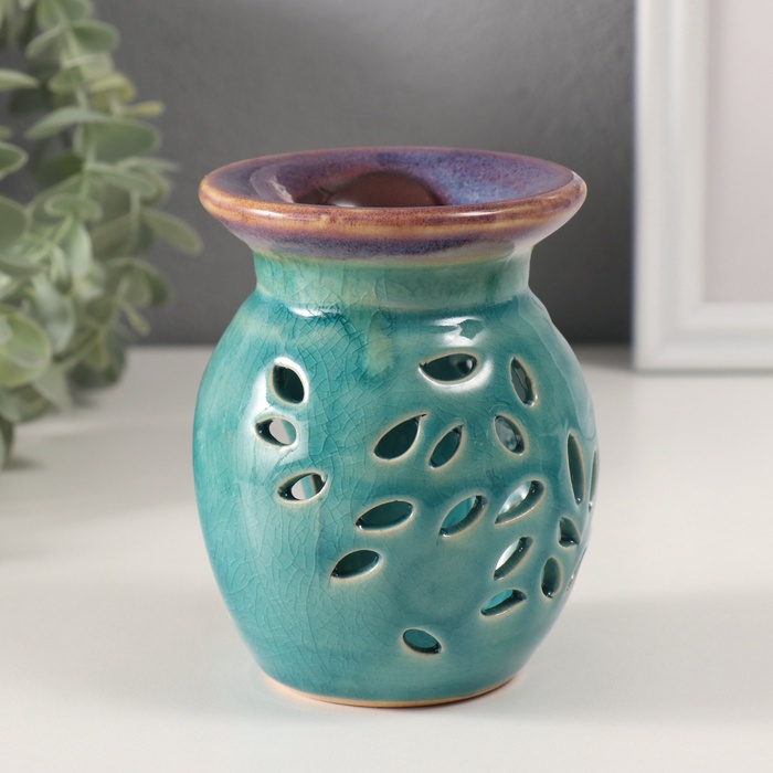 Аромалампа для эфирных масел «Лепестки», керамика, 8.5×9×11 см, МИКС