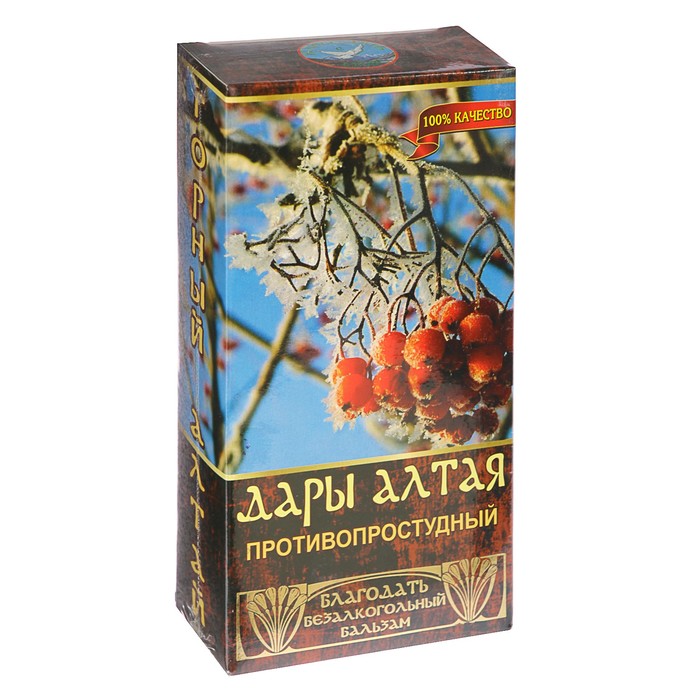 Безалкогольный алтайский бальзам на травах «Дары Алтая» противопростудный, 250 мл