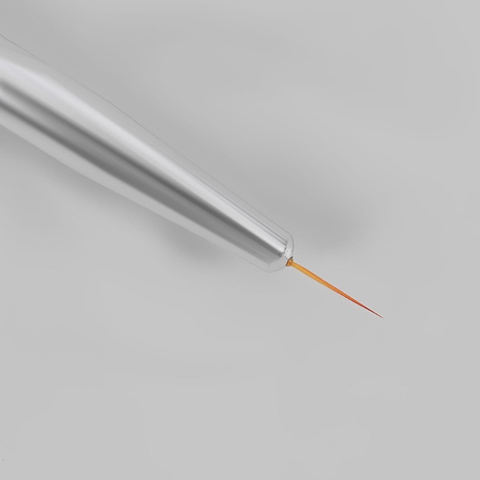 Кисть для наращивания и дизайна ногтей, двусторонняя, лепесток/точечная, 18.5 см, чёрная