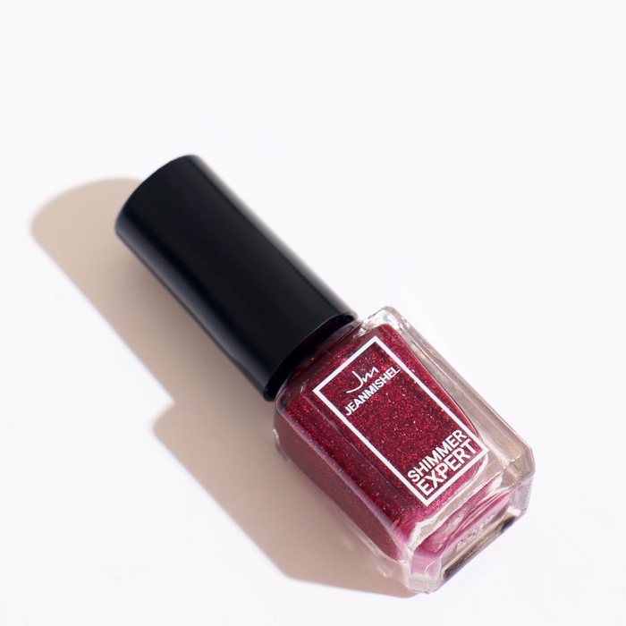 Лак для ногтей с эффектом геля SHIMMER тон S114 вишнево-золотой искрящийся, 6 мл