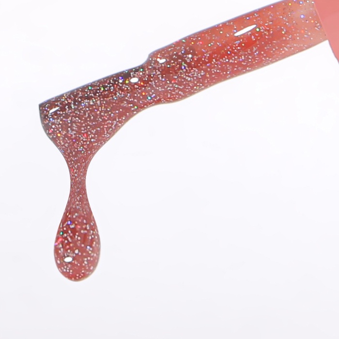 Гель лак для ногтей, с блёстками, трехфазный, 10 мл, LED/UV, розовый (29)