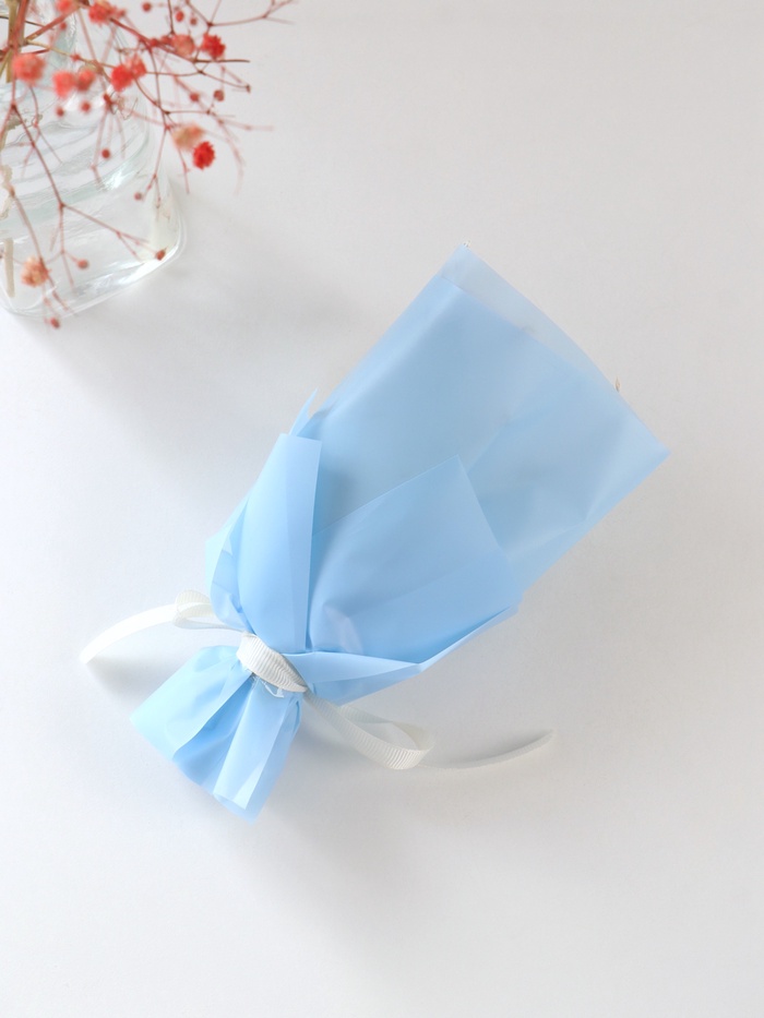 Букет из мыльных лепестков для ванны «Роза подарочная в коробке», подарочный, голубой, 8.6×8.6×18.5 см