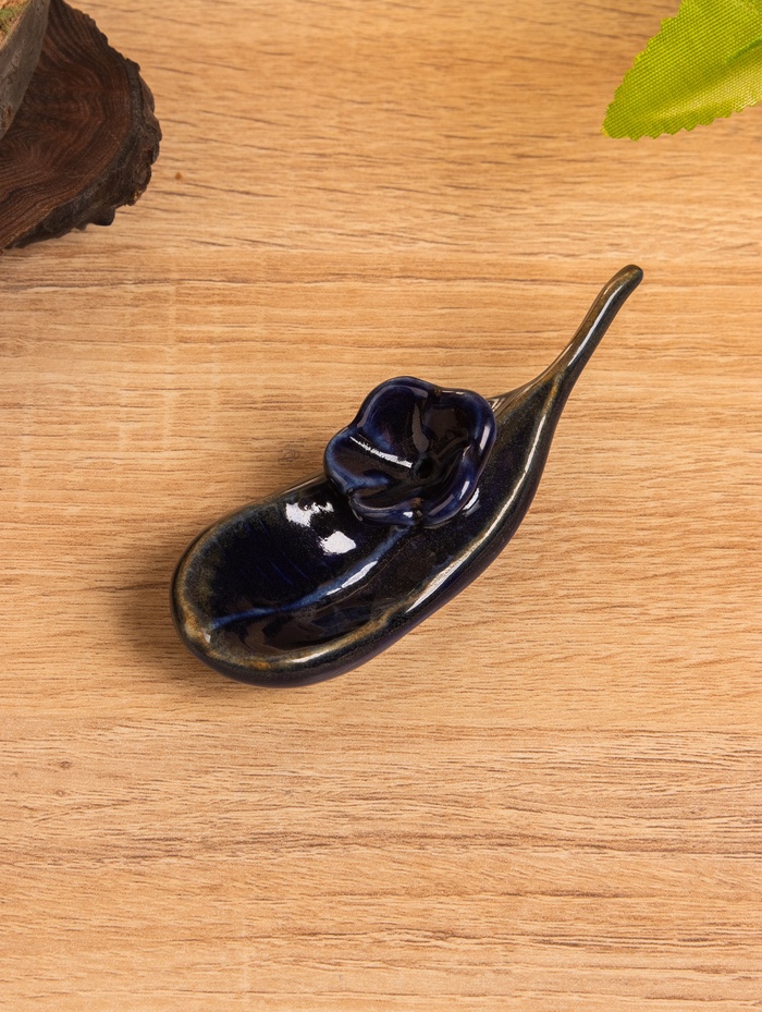 Подставка под благовония «Цветение», 10.5×3.5×3 см, керамика, синяя