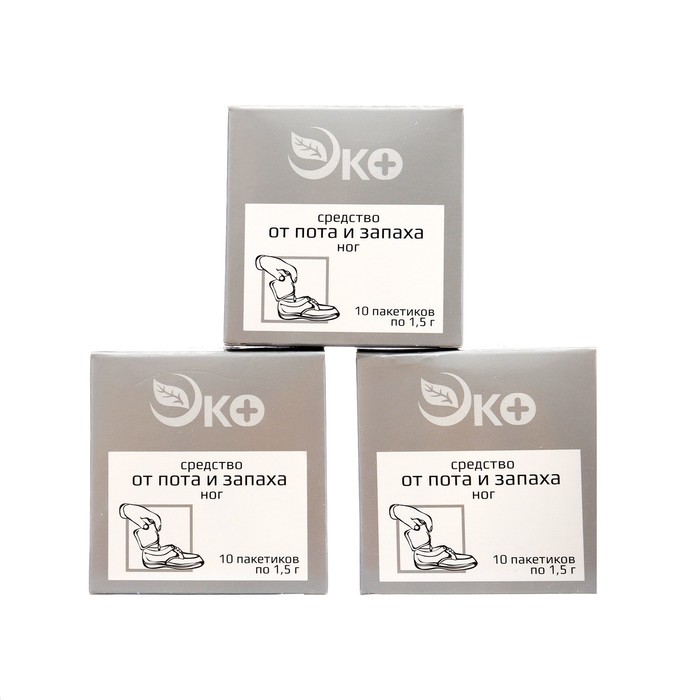 Средство от пота и запаха ног Экотекс, 3 шт. по 10 пакетиков