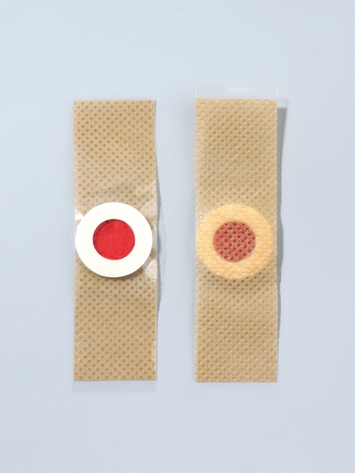 Пластырь для ног, набор - 12 шт., на клеевой основе, бежевый