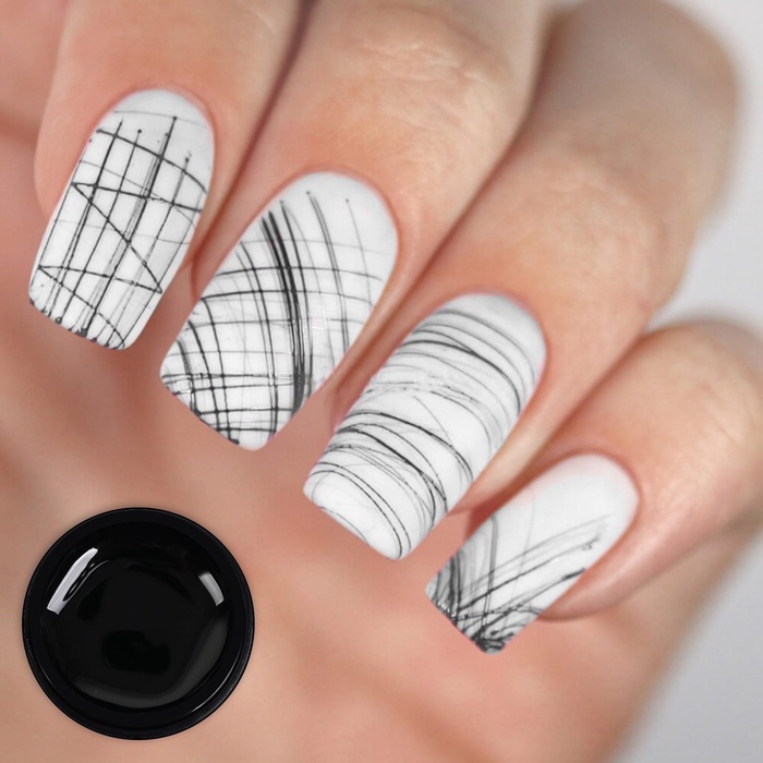 Гель-паутинка, трехфазный, LED/UV, 8 мл, чёрный