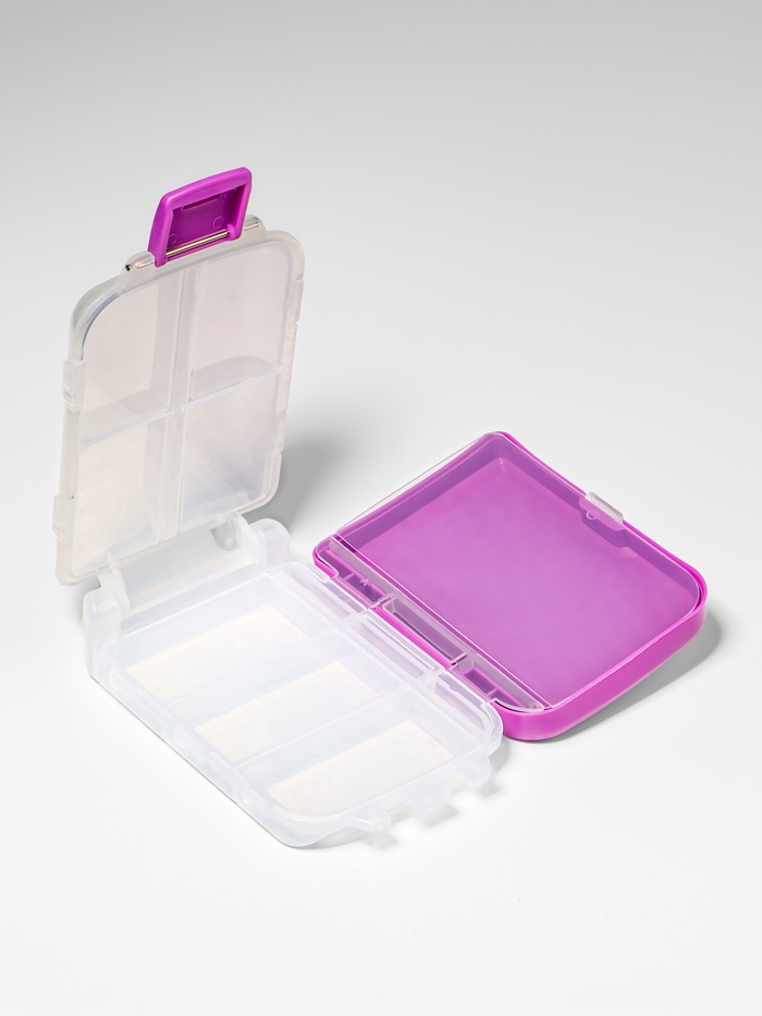 Таблетница «Максимум», 10×6.5×3.5 см, 8 секций, сиреневая