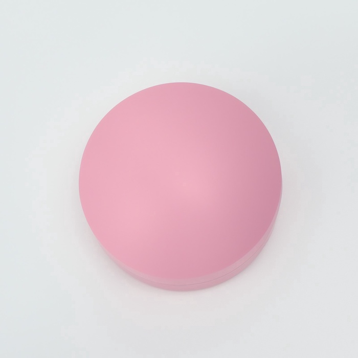 Расчёска массажная, круглая, складная, с зеркалом, d=7.5 см, розовая