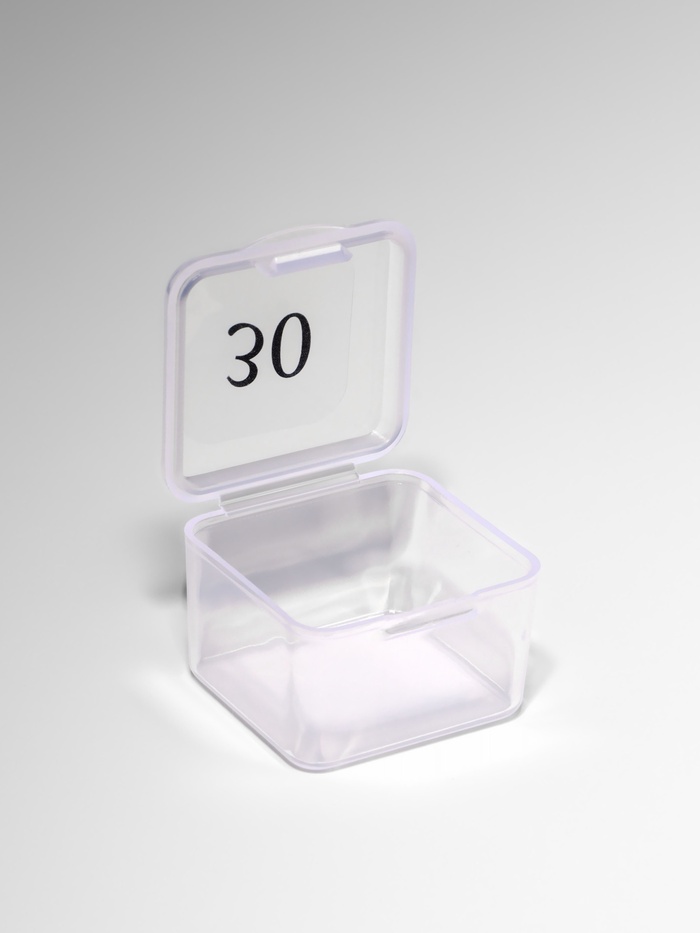 Таблетница - органайзер на месяц, 21.3×17.5×2.7 см, 30 секций, цвет прозрачный