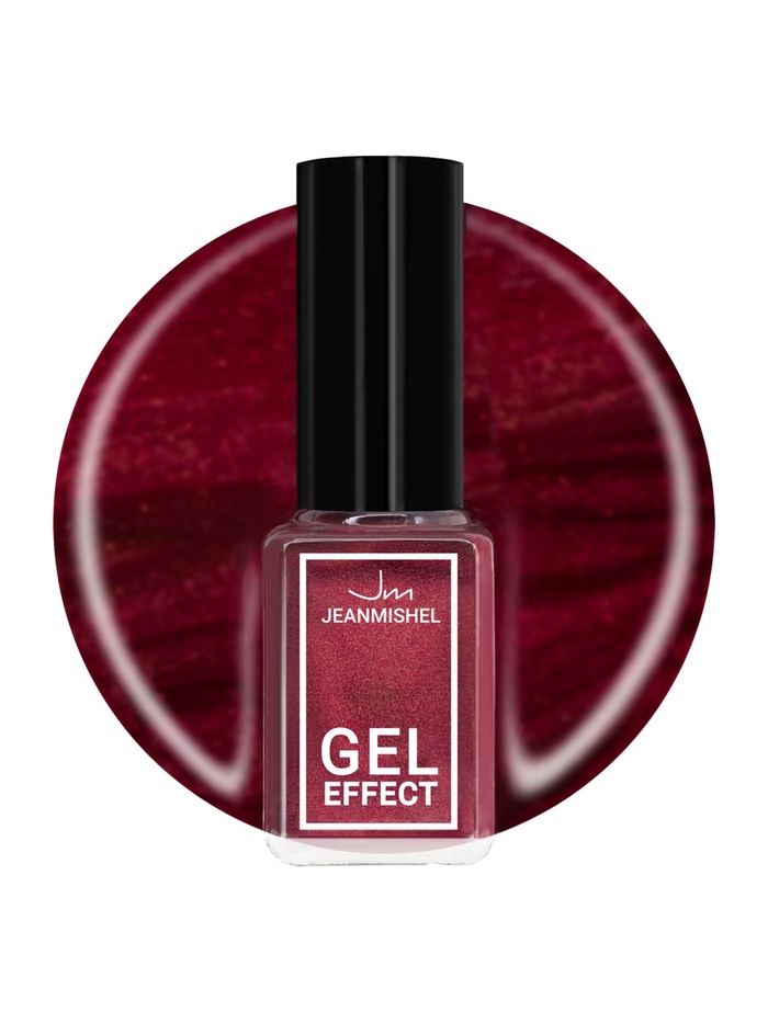 Лак для ногтей с эффектом геля Jeanmishel, тон 152, розовый тёмно-красный, 6 мл