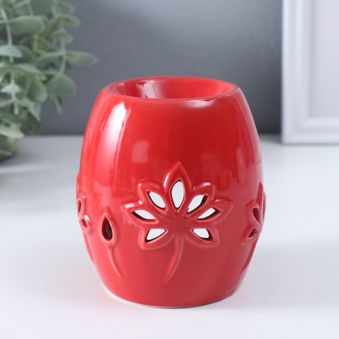 Аромалампа для эфирных масел «Лотосы», керамика, 8.5×8.5×9.5 см, МИКС