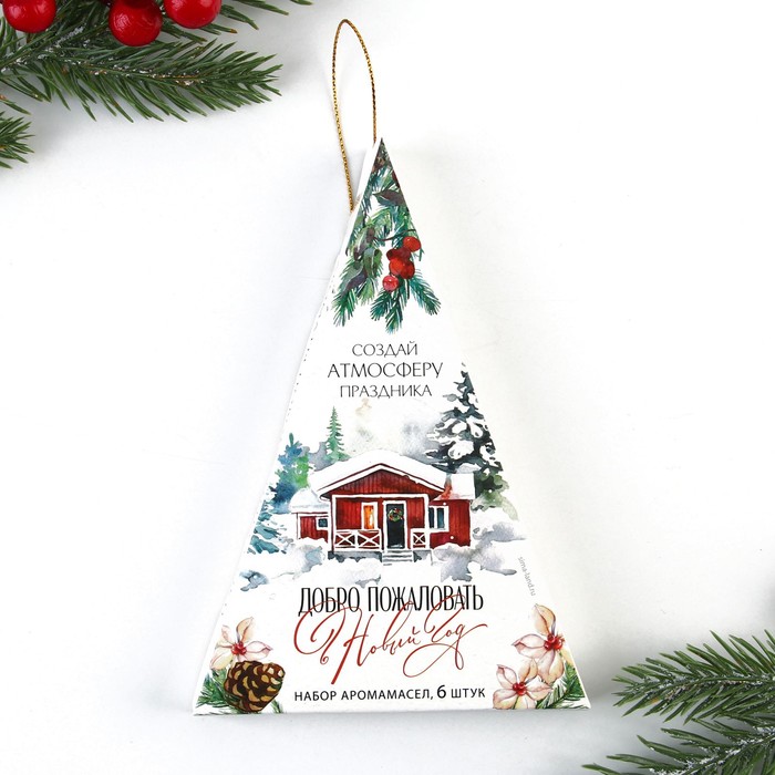 Аромамасла новогодние «Добро пожаловать в Новый год», на Новый год, набор 6 шт., 3 мл