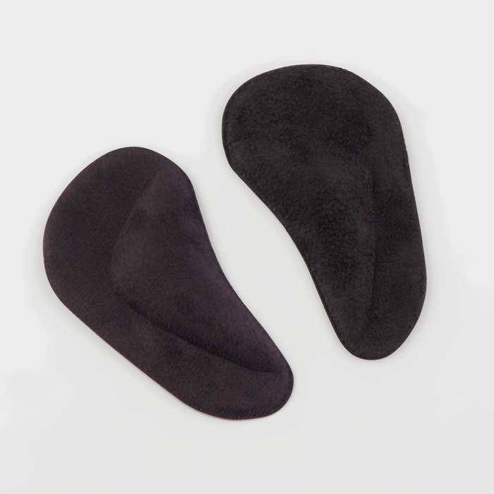 Супинаторы для обуви, на клеевой основе, 9.7×5.5 см, пара, чёрные