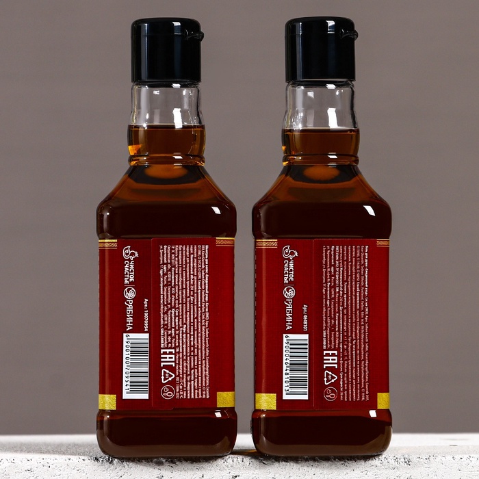 Подарочный набор ЧИСТОЕ СЧАСТЬЕ «Первому во всём»: гель для душа и шампунь для волос виски, 2×250 мл