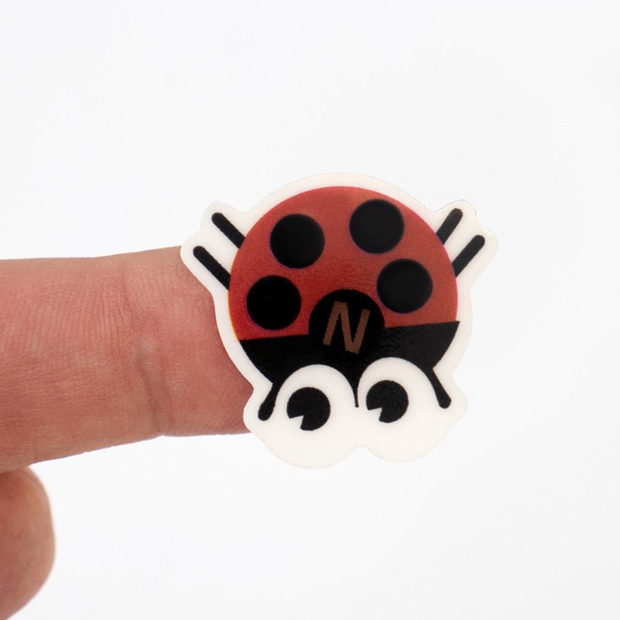 Детский термометр-наклейка налобный, градусник для новорожденных «Божья коровка», до 40°, 2.8×2.9 см