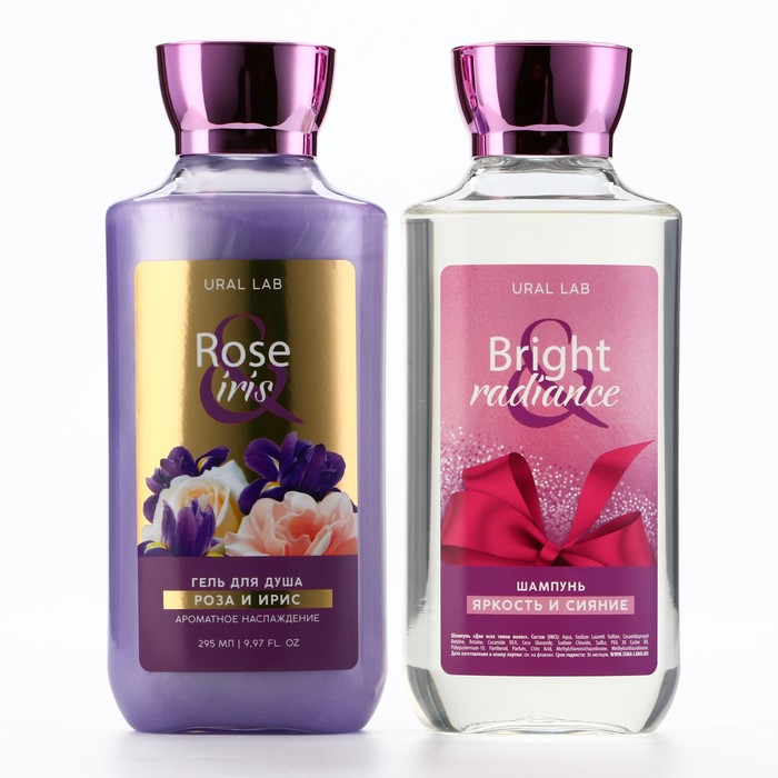 Подарочный набор URAL LAB, гель для душа и шампунь для волос, 2×295 мл