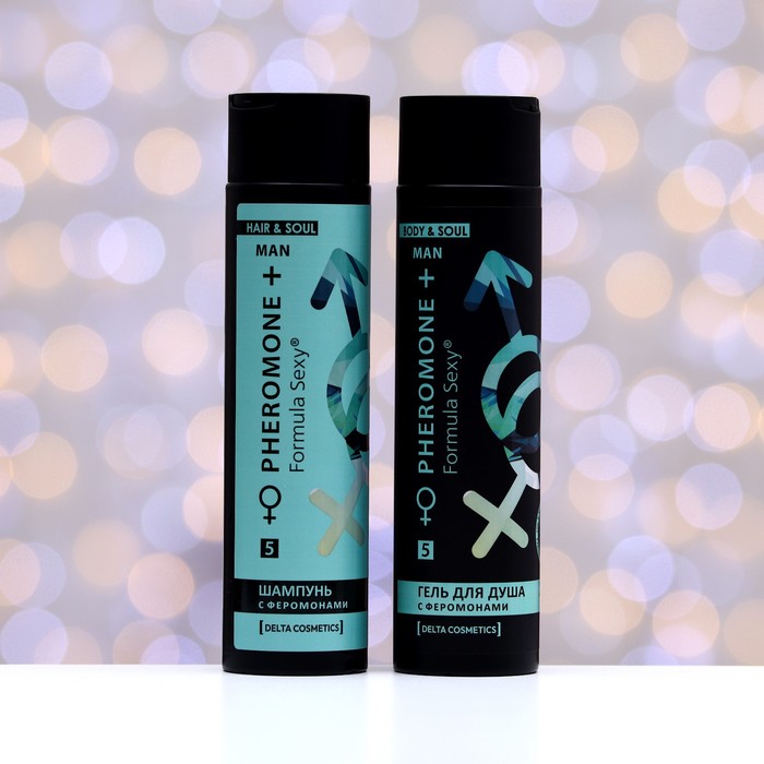 Подарочный набор косметики мужской Formula Sexy №5, гель для душа 250 мл+шампунь 250 мл (по мотивам Egoiste Platinum (Chanel)