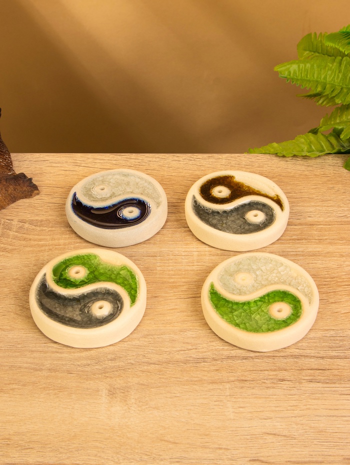 Подставка под благовония «Инь Янь», 7×7×1.5 см, керамика, МИКС