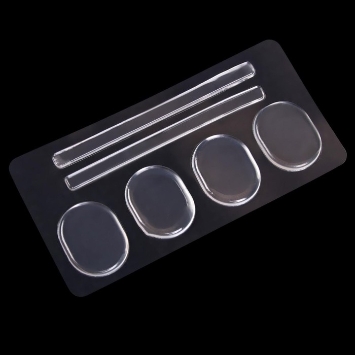 Вкладыши для обуви, на клеевой основе, силиконовые, 6 шт., прозрачные