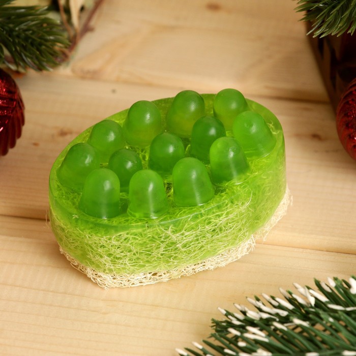 Массажное мыло с люффой «Сосновый бор» 100 г