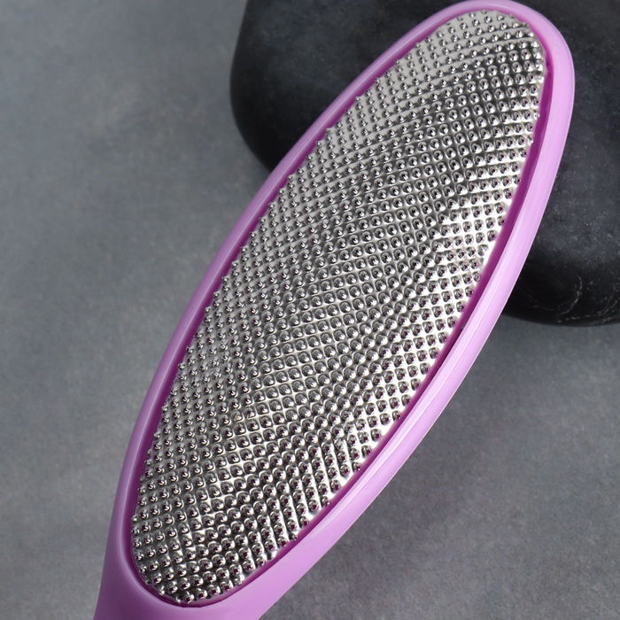 Пилка для пяток, металлическая, с пилкой на ручке, 17 см, МИКС