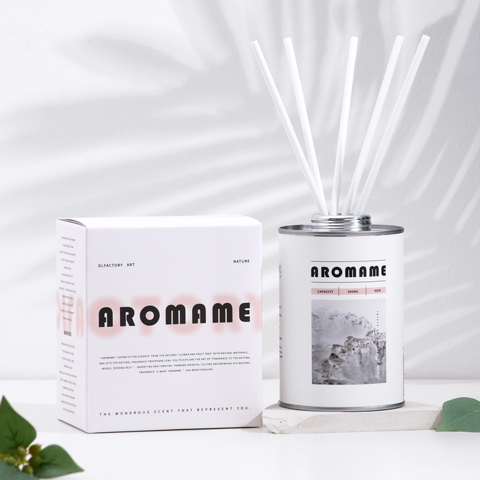 Набор диффузор ароматический Aromame, английская груша и фрезия, 500 мл, круглая банка