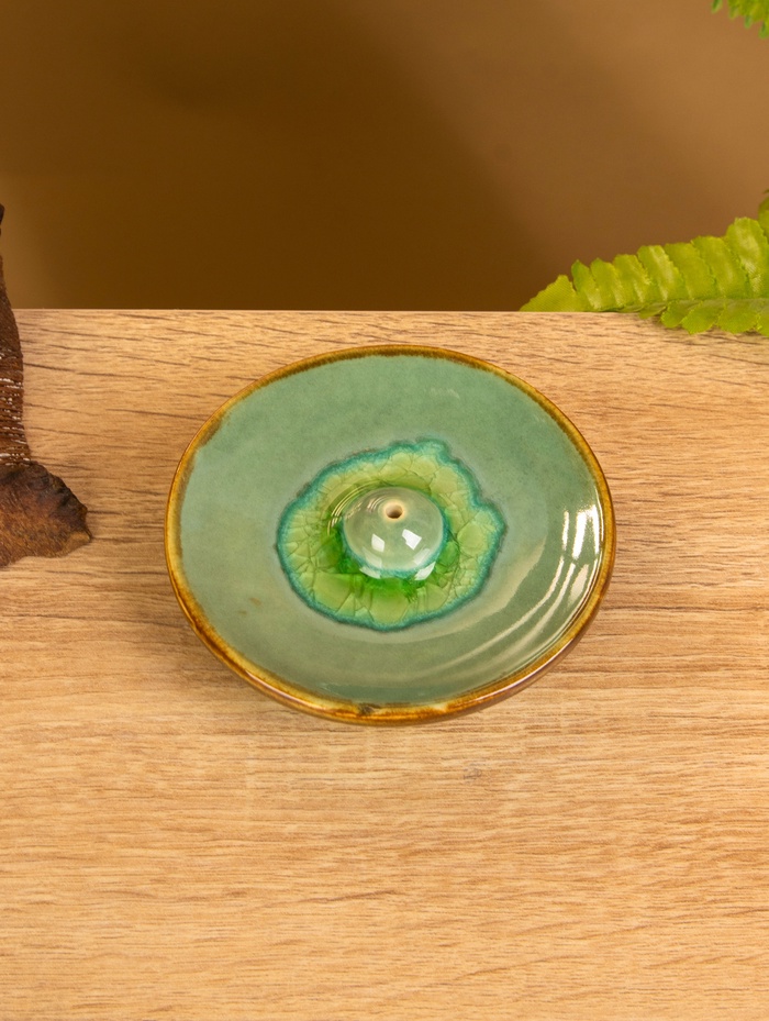 Подставка под благовония «Тарелочка», 9×9×2 см, керамика, МИКС