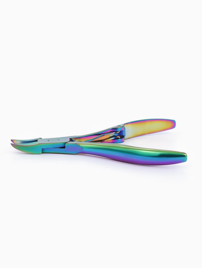Кусачки педикюрные, 10.5 см, длина лезвия-15 мм, цвет хамелеон