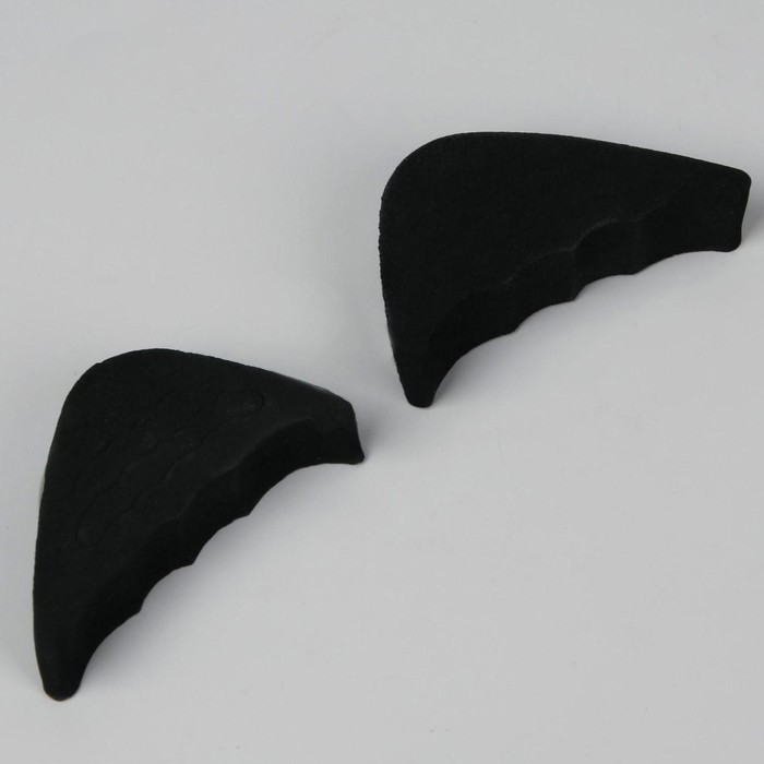 Вставки для уменьшения размера обуви, регулируемые, 7×3 см, пара, чёрные