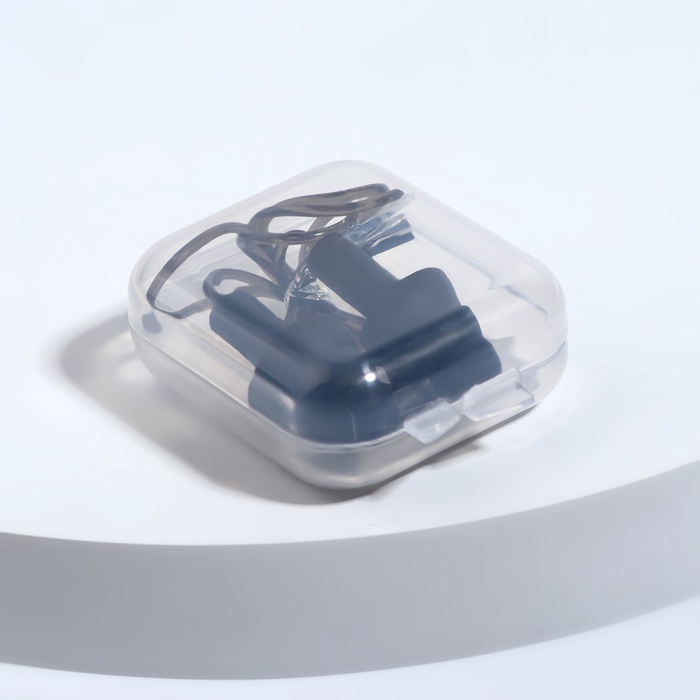 Беруши на шнурке, 3×1.7 см, фасовка 10 пар, силиконовые, в футляре, чёрные