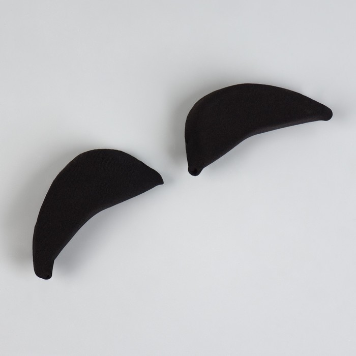 Вставки для уменьшения размера обуви, мягкие, пара, чёрные