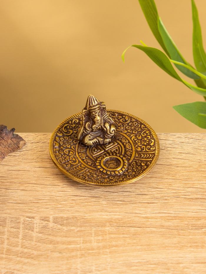Подставка под благовония «Ганеша», 7 см, латунь